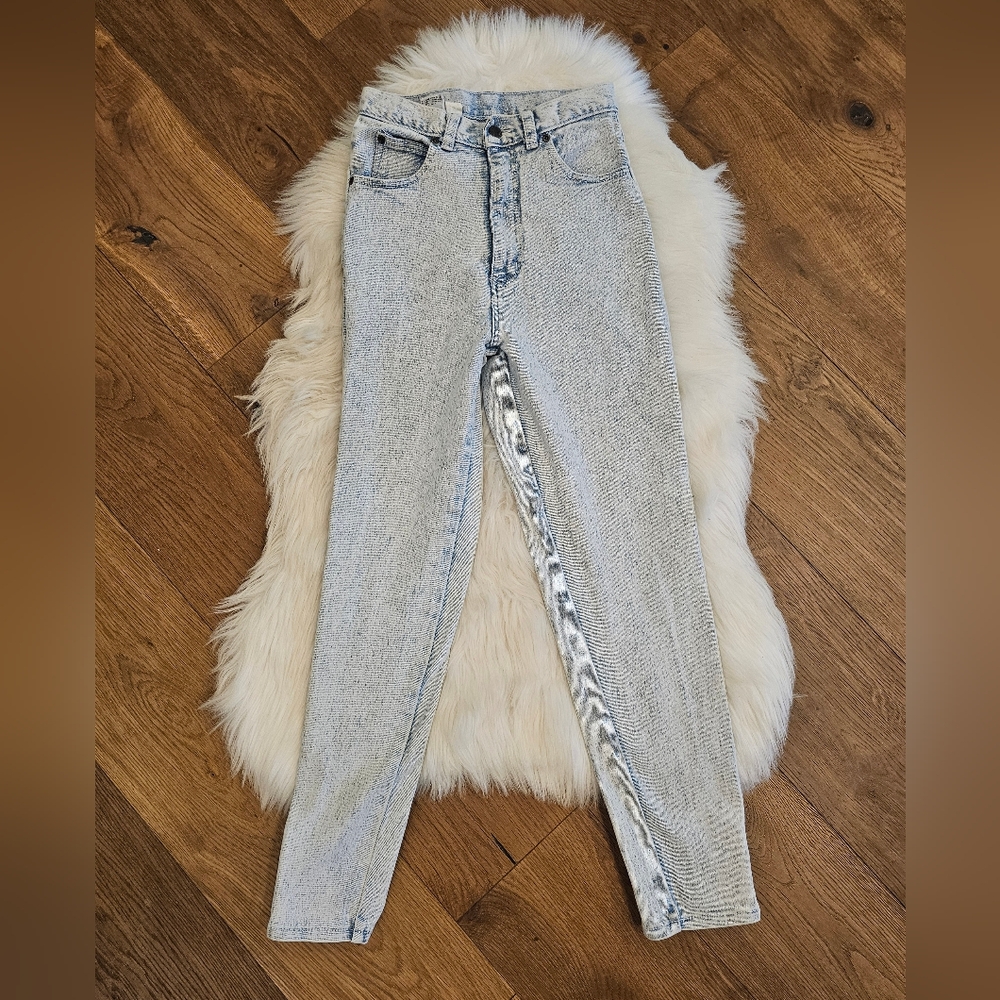 Vintage Acid Wash High Rise Ankle Skinny Jeans